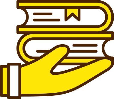 kitapların simge vektör illüstrasyonu