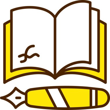 kitap simgesi vektör illüstrasyonu