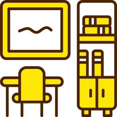 Sınıf simgesi, beyaz arkaplan üzerine eğitim kavramı 