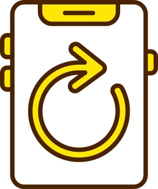 Simgeyi Döndür, Renkli Vektör İllüstrasyonu