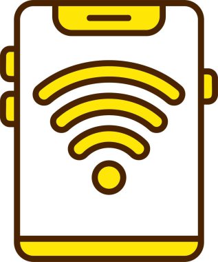 Wifi sinyal simgesi. Vektör İllüstrasyonu 