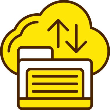 Bulut. Web simgesi basit illüstrasyon