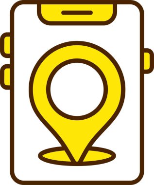 gps konum simgesi, vektör illüstrasyonu