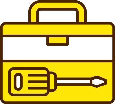 Araç kutusu simgesi, renkli vektör illüstrasyonu