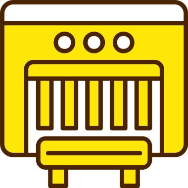 Endüstriyel Makine Web Simgesi, Basit İllüstrasyon