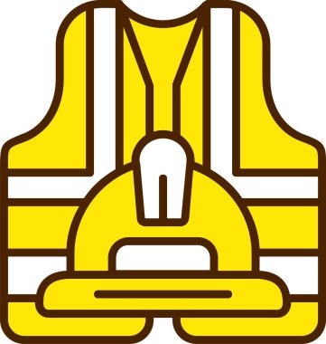 Mesleki Güvenlik Web Simgesi, Basit İllüstrasyon