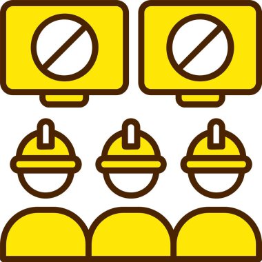 Worker 's March Web Simgesi, Basit İllüstrasyon