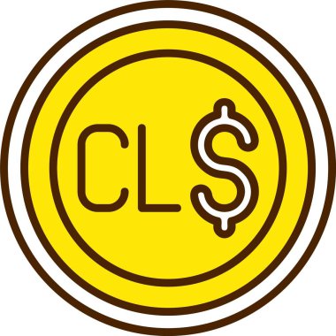 Chilean Peso currency icon, vector illustration clipart