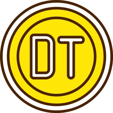 Tunus Dinar ikon vektör illüstrasyonu