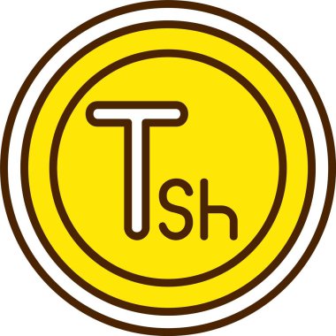 Tanzanya Şilin ikon vektör illüstrasyonu