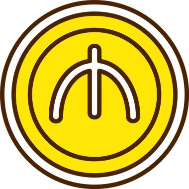 Turkmenistani Manat ikon vektör illüstrasyonu