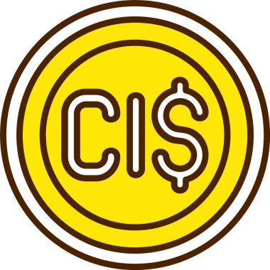 Cayman Adaları Dolar vektör illüstrasyonu