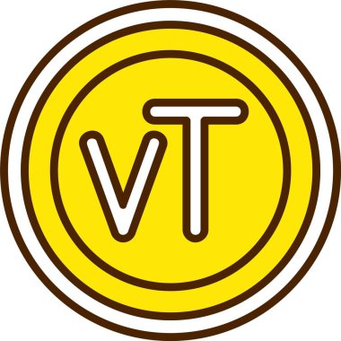 Vanuatu Vatu simge vektör çizimi