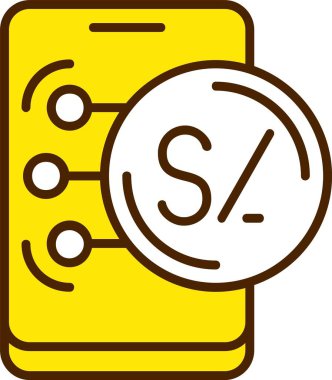 Peru Sol simge vektör illüstrasyonu