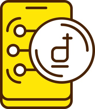 Vietnamca Dong simgesi vektör illüstrasyonu