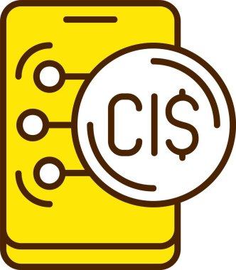 Cayman Adaları Dolar vektör illüstrasyonu