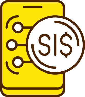  Solomon Adaları Dolar ikon vektör illüstrasyonu