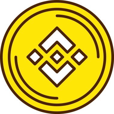 Binance Coin logo web simgesi vektör çizimi 