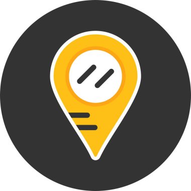 gps konum simgesi, vektör illüstrasyonu