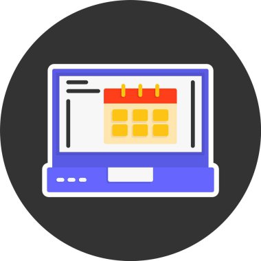 Takvim web simgesi, vektör çizim 