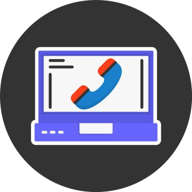 - Telefon. Web simgesi basit illüstrasyon