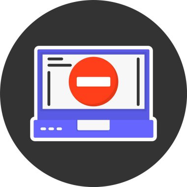 dizüstü bilgisayar simgesi, vektör illüstrasyonu basit tasarım