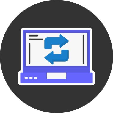 Web simgesini tazele, basit vektör illüstrasyonu