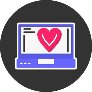 Kalp. Web simgesi basit illüstrasyon 