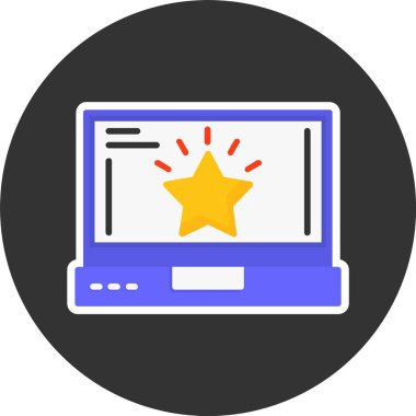 dizüstü bilgisayar simgesi, vektör illüstrasyonu basit tasarım