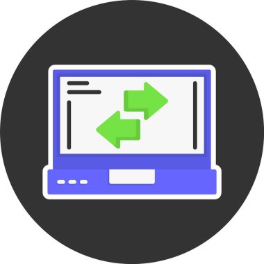 Web simgesini tazele, basit vektör illüstrasyonu