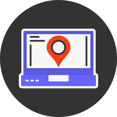 gps konum simgesi, vektör illüstrasyonu