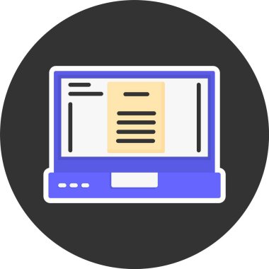 Belge. Web simgesi basit illüstrasyon 