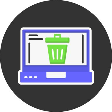 Çöp Ağı simgesi, basit illüstrasyon