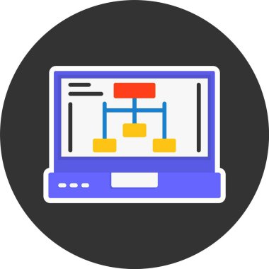 ağ simgesi, web geliştirme vektör illüstrasyonu