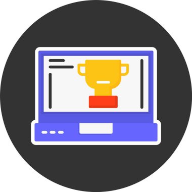 dizüstü bilgisayar simgesi, vektör illüstrasyonu basit tasarım