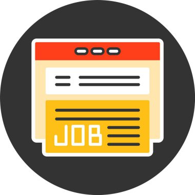 İş Listeleme Web Simgesi, Basit İllüstrasyon