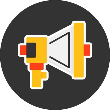 Megafon. Web simgesi basit illüstrasyon