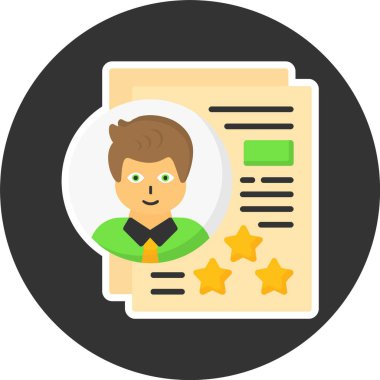 Beyaz arkaplanda izole edilmiş deneyim simgesi 