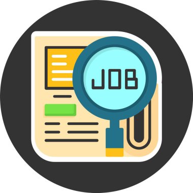 Beyaz arka plan üzerinde izole iş arama simgesi 