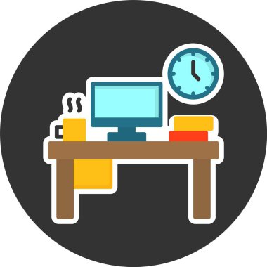 Çalışma Ortamı Web Simgesi, Basit İllüstrasyon