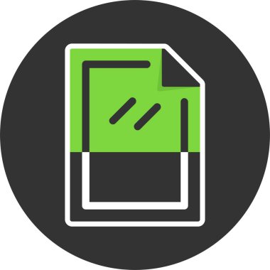 Kağıt Web Simgesi, Basit İllüstrasyon