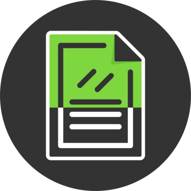 Belge. Web simgesi basit illüstrasyon 