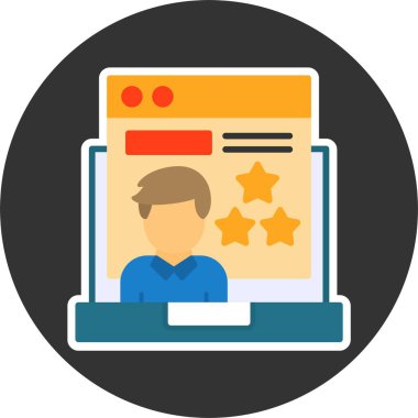 Müşteri Eleştirileri Web Simgesi, Basit İllüstrasyon