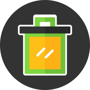 Çöp Ağı simgesi, basit illüstrasyon