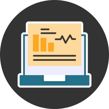 Gösterge paneli web simgesi, basit illüstrasyon