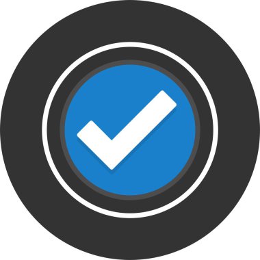 onay işareti web simgesi, vektör çizim