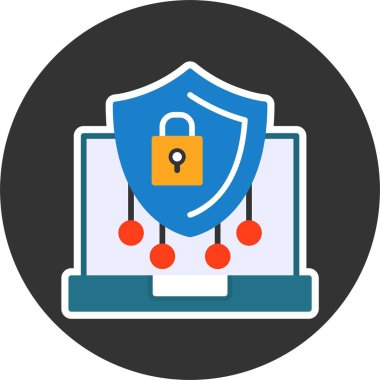 Veri Güvenlik simgesi vektör illüstrasyonu