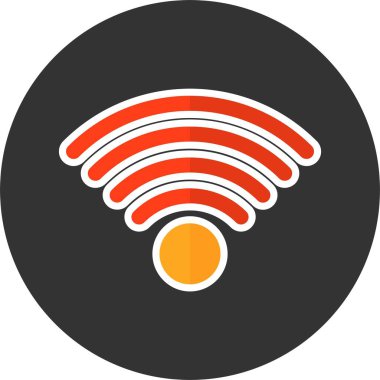 Wifi sinyal simgesi. Vektör İllüstrasyonu 