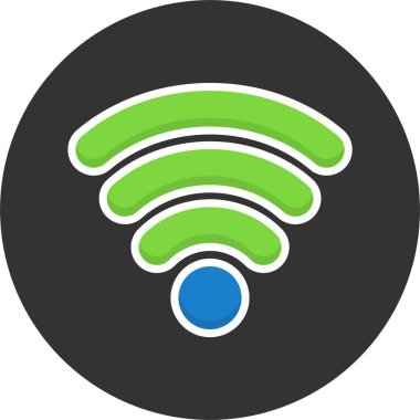 Wifi sinyal simgesi. Vektör İllüstrasyonu 