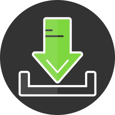 Web indirme simgesinin vektör illüstrasyonu          